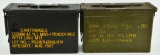 Lot of 2 Heavy Duty Metal Military Ammo Cans