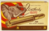 20 Rounds Of Weatherby .460 WBY Mag Ammunition