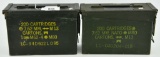 Lot of 2 Heavy Duty Metal Military Ammo Cans