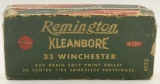 20 Rounds Of Remington .33 Winchester Ammunition