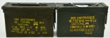 Lot of 2 Heavy Duty Metal Military Ammo Cans