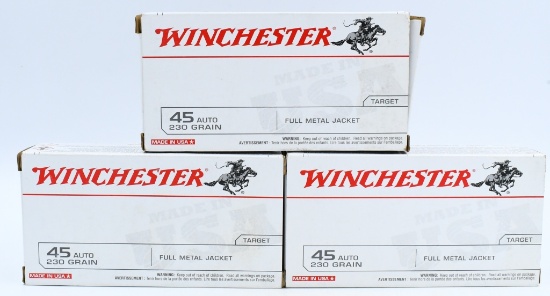 150 Rounds Of Winchester USA .45 ACP Ammunition