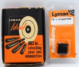 Set Of Vintage Lyman Reloading Dies & Adapter