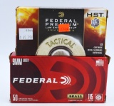 100 Rounds of Federal 9MM Ammo