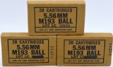 60 Rounds Of M193 5.56mm Ball Ammunition