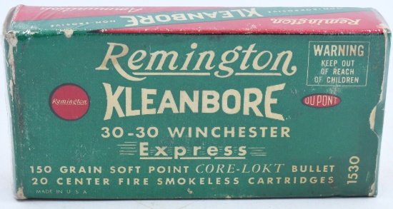 20 rds Remington 30-30 win ammo Collectible Box