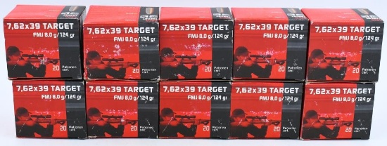 200 Rounds Of Greco 7.62x39 Target Ammunition