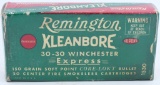 20 rds Remington 30-30 win ammo Collectible Box