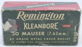 50 Rounds Of Remington .30 Mauser Ammunition