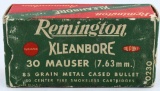 50 Rounds Of Remington .30 Mauser Ammunition