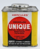 Hercules Unique Collector Tin Gun Powder Container