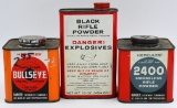3 Collector Tin Containers Of Gun Powder