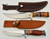 (2) Bowie Knives with Sheath 12