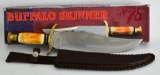 Buffalo Skinner Bowie Knife and Leather Sheath