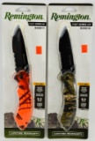 (2) New in Pk Remington Folding Hunting Knives