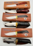 (3) Hunting Knives in Box with Sheath by Chipaway