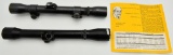 (2) Vtg Riflescopes; Weaver K4 and 4x Plum #3133 s