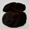 2 Beautiful Authentic Mink Lined Hats Dark Brown