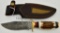 Damascus Fixed Blade Bowie Knife with Sheath