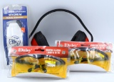 Protective Earmuffs & 3 Pairs New Safety Glasses