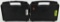 (2) Black Kimber Handgun cases locks