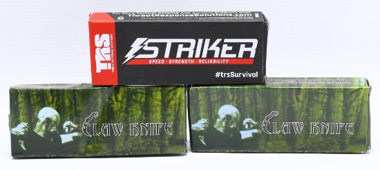 (3) NEW Pocket Knives, 2 Claw Knife & 1 Striker