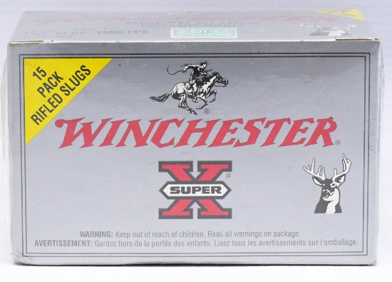 15 Count Winchester 12 Gauge Hollow Point Rifled