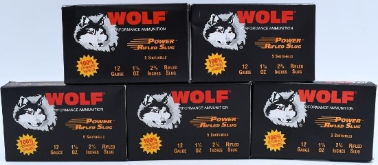 25 Rounds Of Wolf 12 Gauge Power Rifled Slugs