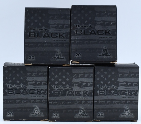100 Rounds Of Hornady Black .40 S&W Ammunition