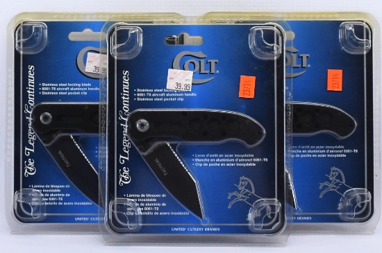 (3) COLT Tactical Folding Pocket Knives