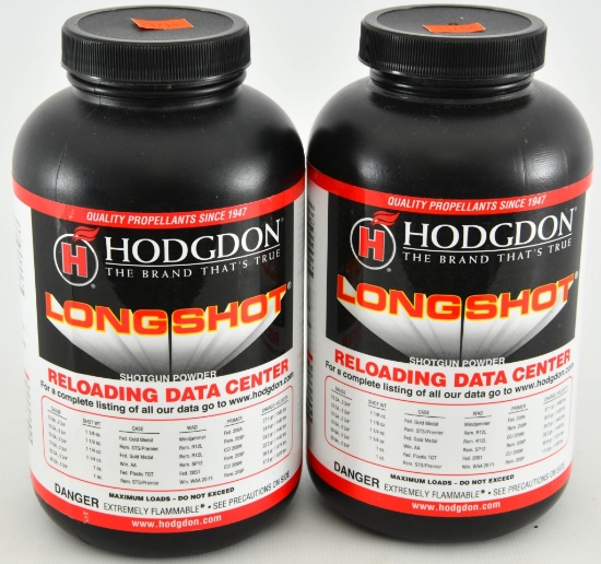 2 bottles Hodgdon Longshot Reloading Powder