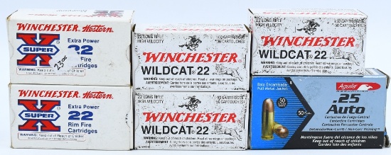 300 Rounds Of Mixed .22 LR & .25 Auto Ammunition