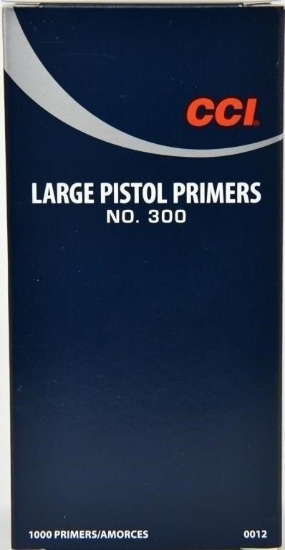 1000 Count Of CCI Large Pistol Primers #300