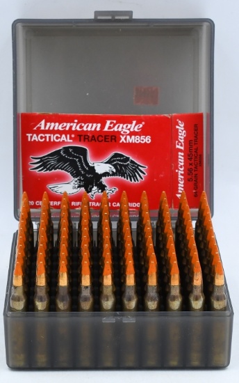100 Rds Of American Eagle Tracer 5.56x45mm Ammo