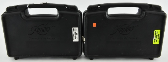 (2) Black Kimber Handgun cases locks
