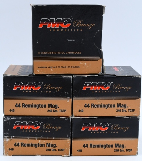 125 Rounds of PMC Bronze .44 Rem Mag Ammunition