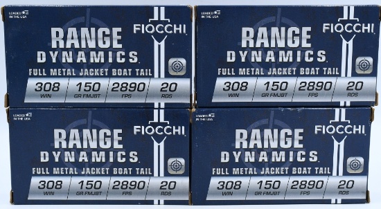 80 Rounds of Fiocchi .308 Win Ammunition