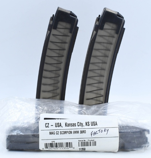 3 Factory CZ Scorpion 9mm 30 Rd Magazines