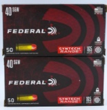 100 Rounds Of Federal Syntech Range .40 S&W Ammo