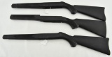 (3) Ruger 10/22 Black Tactical Synthetic Stocks