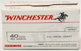 100 Rounds Of Winchester USA .40 S&W Ammunition