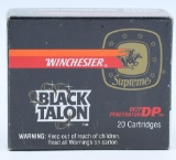 20 Rounds Of Winchester Black Talon 9mm Luger Ammo