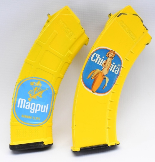 2 Yellow 30 Round AK 7.62x39mm Banana Mags