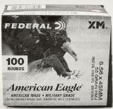 100 Rounds Federal XM American Eagle 5.56mm Ammo