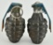 2 Collectible De-Milled World War II Grenades