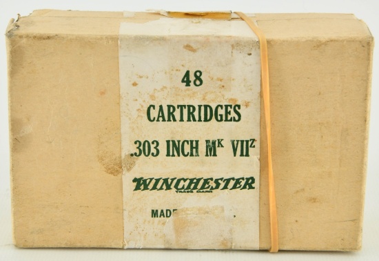 Rare 48 Round Box of Winchester .303 Brittish