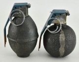 2 Collectible De-Milled World War II Grenades