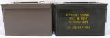 2 Heavy Duty Metal Military Ammo Cans