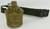 Military Water Canteen With Cover & Belt