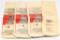 (4) Vintage Canvas Advertising Shot bags